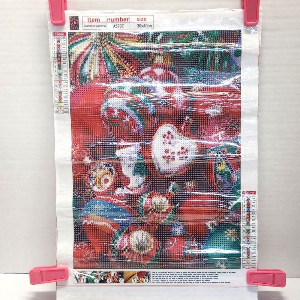 5D DIY Diamond Painting Vintage Christmas Ornaments Decorations Holiday A5737